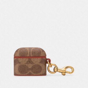 Coach Airpods 3 Rd Generation Case In Signature Canvas Reistas Dames Bruin | OX3197086