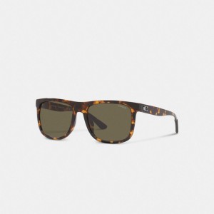 Coach Beveled Signature Flat Top Square Sunglasses Zonnebril Heren Gekleurd | MG7618945