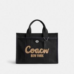 Coach Cargo Tote Bag Tote Tassen Dames Zilver Zwart | JZ8910572