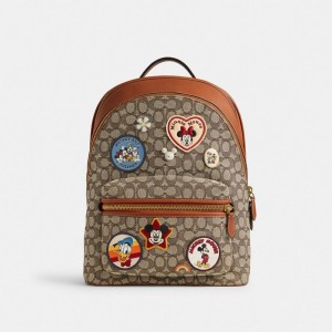 Coach Charter Backpack In Signature Textile Jacquard With Patches Rugzakken Heren Gekleurd | PS17236