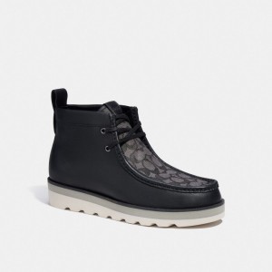 Coach Chukka Boot In Signature Jacquard Laarzen Heren Zwart | SC6970845