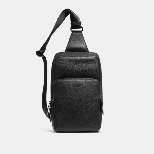 Coach Gotham Pack Crossbodytassen Heren Zwart Koper Zwart | YF6034789