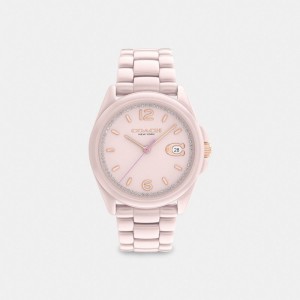 Coach Greyson Watch, 36 Mm Horloge Dames Roze | NJ6350912