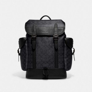 Coach Hitch Backpack In Signature Canvas Rugzakken Heren Grijs | WZ5068732