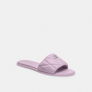 Coach Holly Sandal With Quilting Sandalen Dames Paars | IJ5810963