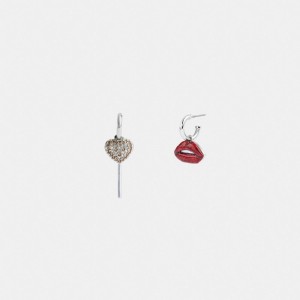 Coach Lollipop And Lips Mismatch Earrings Sieraden Dames Zilver Gekleurd | BQ1806739