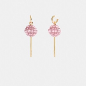 Coach Lollipop Earrings Sieraden Dames Goud Roze | GT4613725