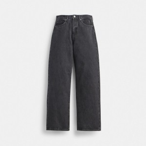Coach Loose Fit Jeans Broek Dames Zwart | ZY4587021