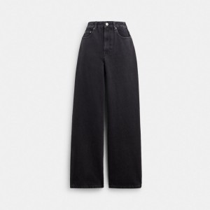 Coach Loose Fit Jeans In Organic Cotton Broek Dames Zwart | WG9648235