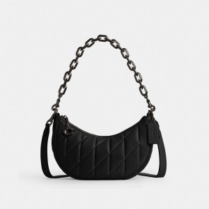 Coach Mira Shoulder Bag With Pillow Quilting Schoudertassen Dames Blauw Grijs Zwart | UN1875203