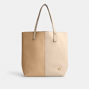 Coach North Tote In Colorblock Tote Tassen Dames Wit Gekleurd | HD4581062