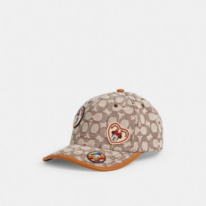 Coach Signature Baseball Hat With Patches Hoeden Dames Gekleurd | MZ5417802