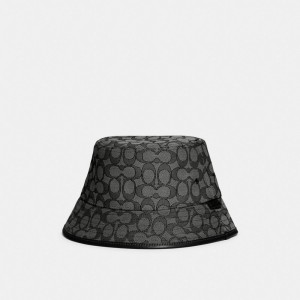 Coach Signature Jacquard Bucket Hat Hoeden Dames Grijs | WI5348126