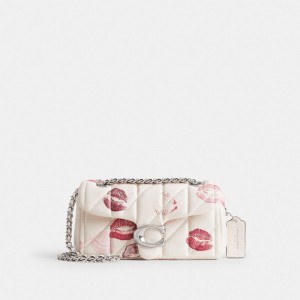 Coach Tabby Shoulder Bag 20 With Quilting And Lip Print Schoudertassen Dames Zilver Gekleurd | VU064