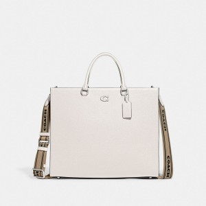 Coach Tote Bag 40 With Signature Canvas Tote Tassen Heren Gekleurd | PK8513642
