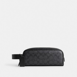Coach Travel Kit In Signature Canvas Reistas Heren Grijs | AQ6950418