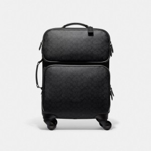 Coach Wheeled Carry On In Signature Canvas Plunjezak Heren Grijs | JM8072916
