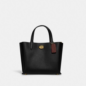 Coach Willow Tote Bag 24 Tote Tassen Dames Zwart | UJ2105689