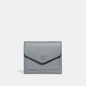 Coach Wyn Small Wallet Kleine Portefeuille Dames Zilver Grijs Blauw | UM7206398